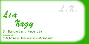 lia nagy business card